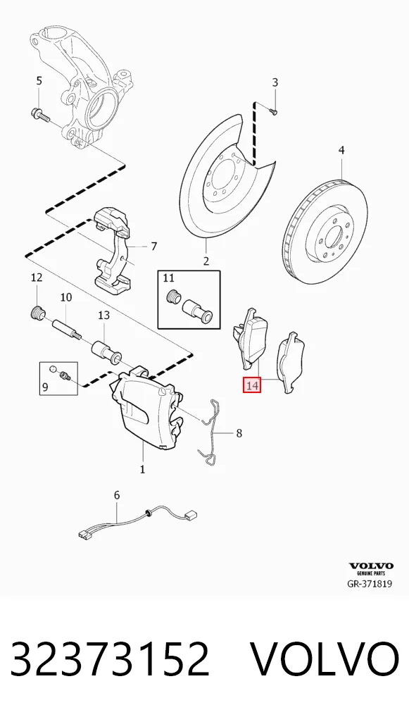 Pastillas de freno para Volvo V40 525, 526