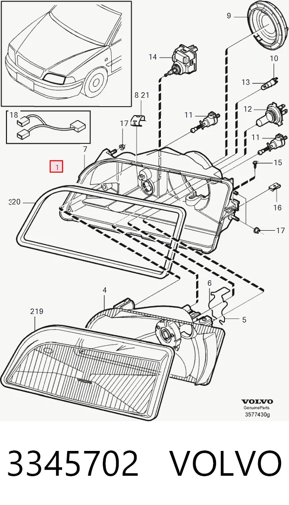 Luz frontal Volvo V40  (VW)