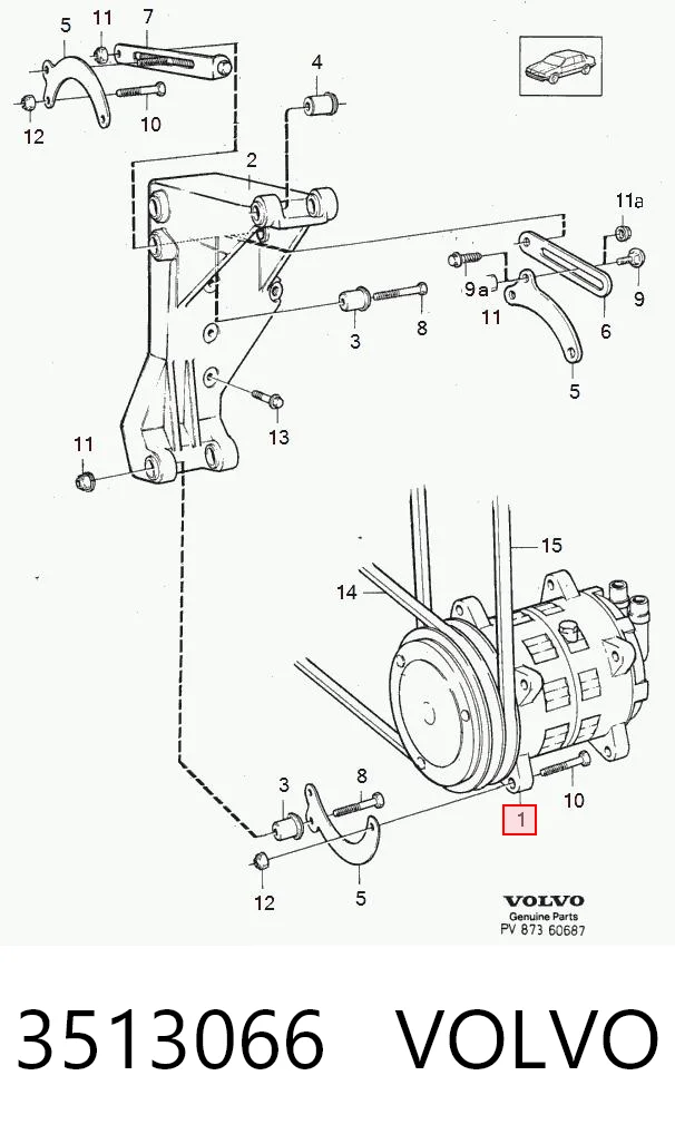 3513066 Volvo Compresor climatizador