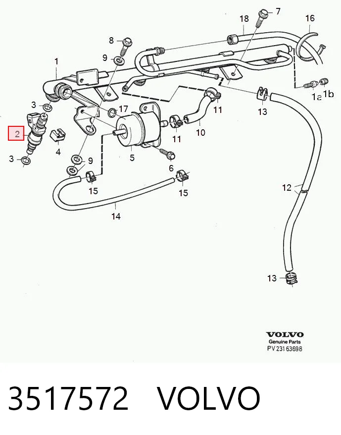 3517572 Volvo Inyector de combustible