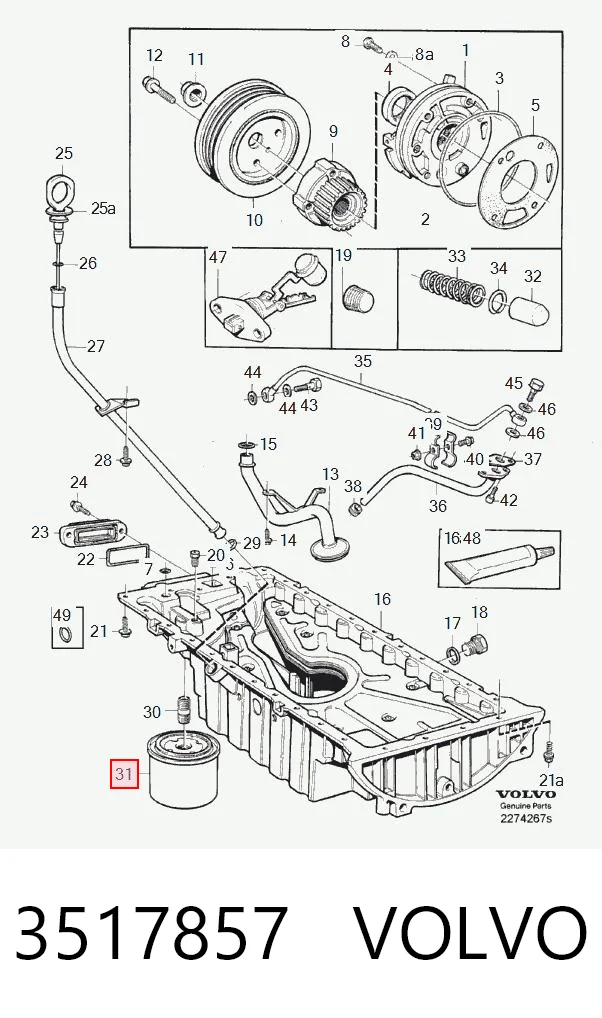 3517857 Volvo Filtro aceite