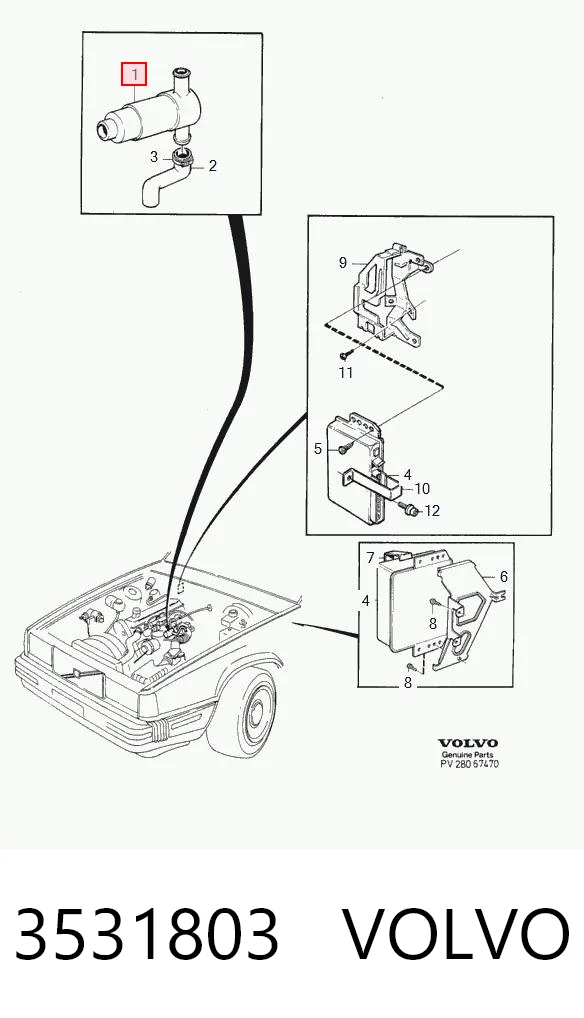 Válvula de mando de ralentí 7409454745 RENAULT
