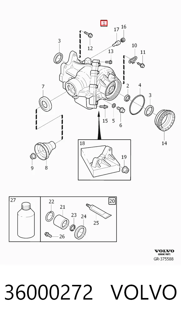 Caja de transferencia 36000272 VOLVO