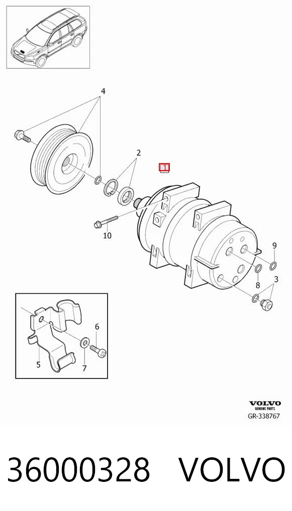 36000328 Volvo Compresor climatizador