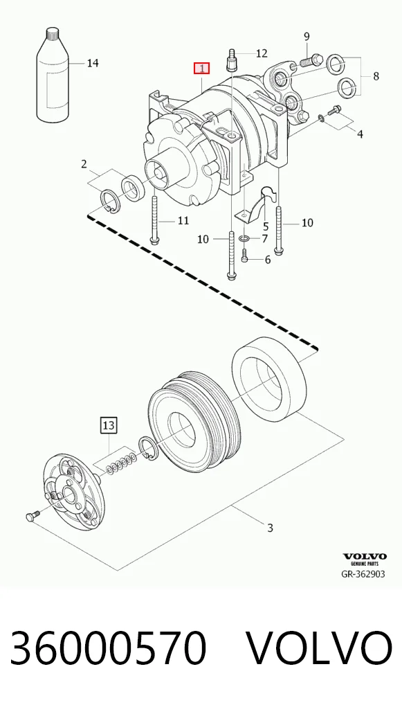 36000570 Volvo Compresor climatizador