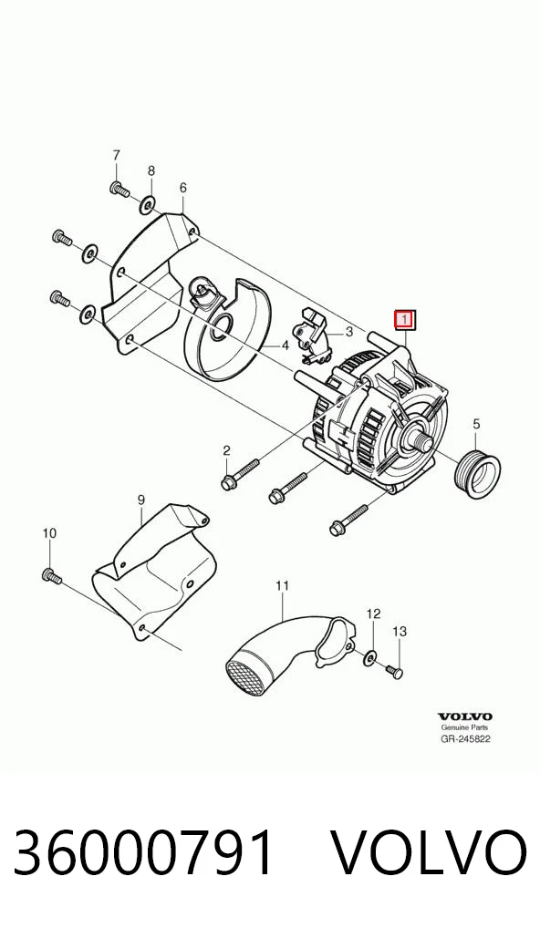 36000791 Volvo Alternador de coche