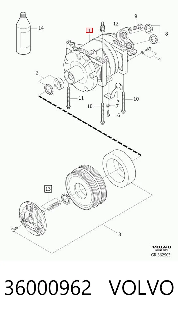 36000962 Volvo Compresor climatizador