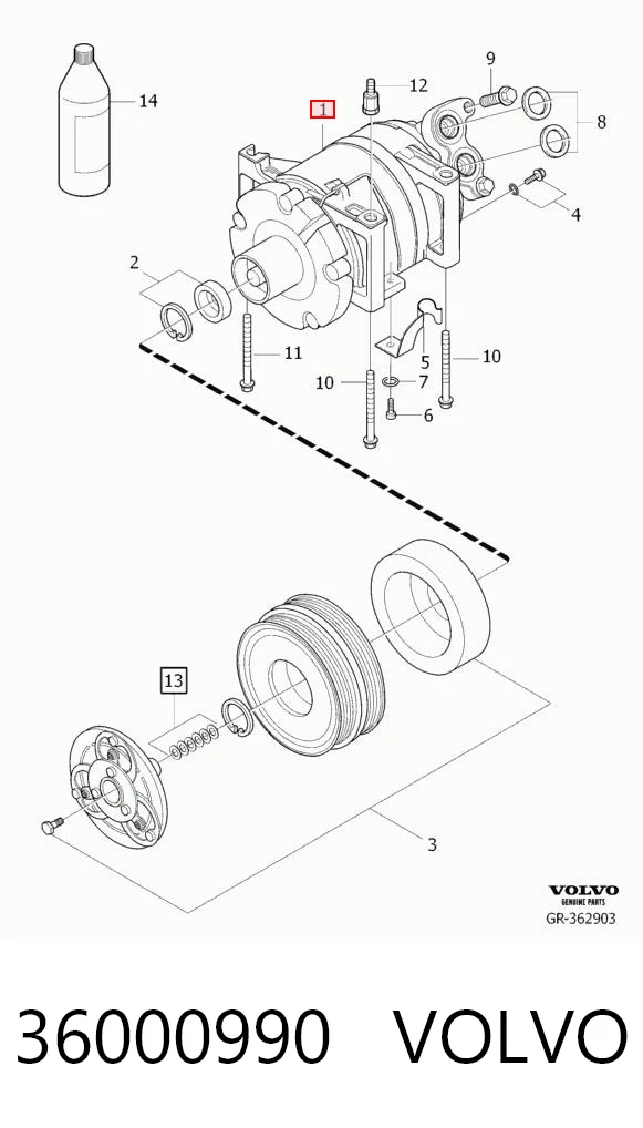 36000990 Volvo Compresor climatizador