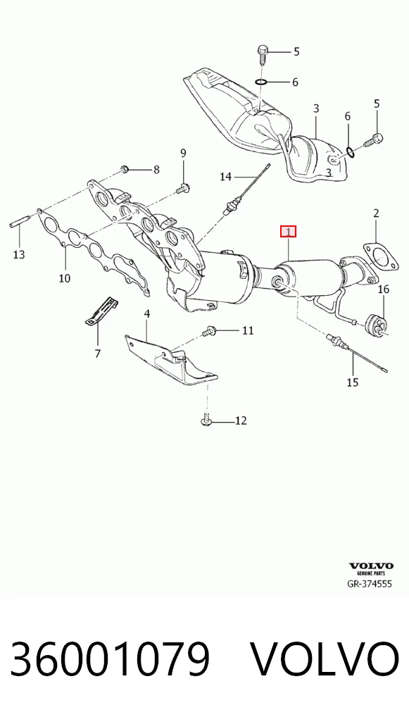 Catalizador 36001079 VOLVO