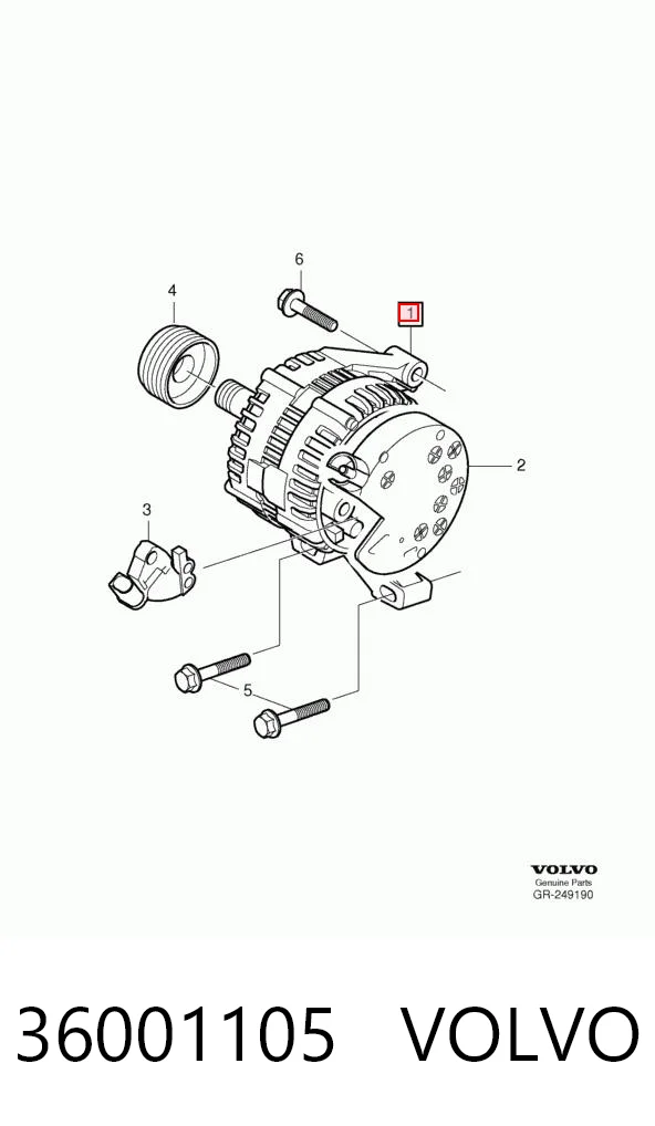 36001105 Volvo Alternador de coche