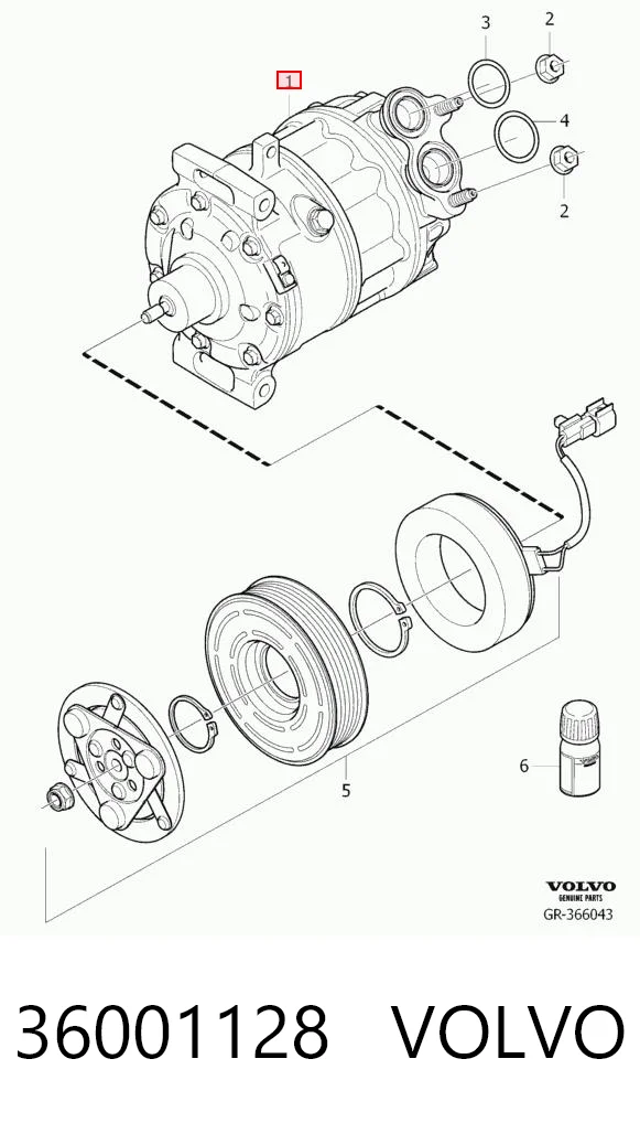 36001128 Volvo Compresor climatizador