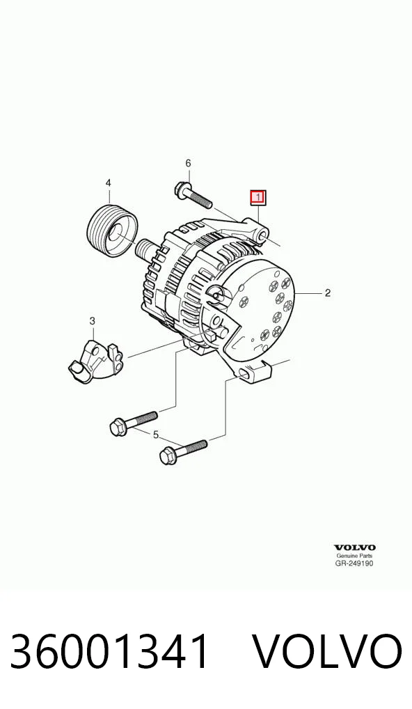 36001341 Volvo Alternador de coche