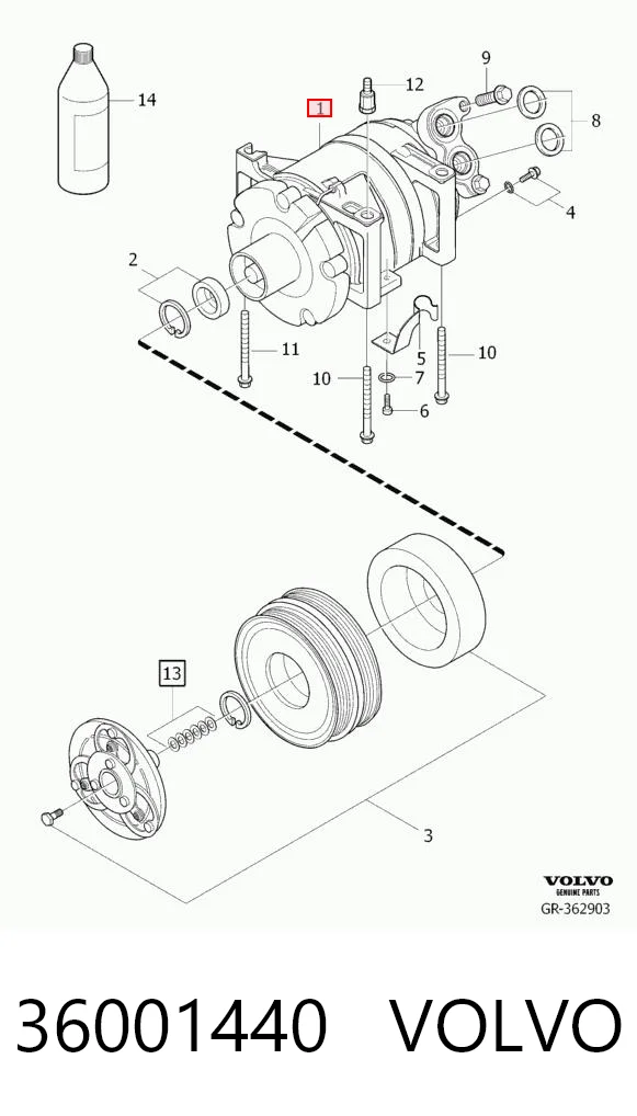 36001440 Volvo Compresor climatizador