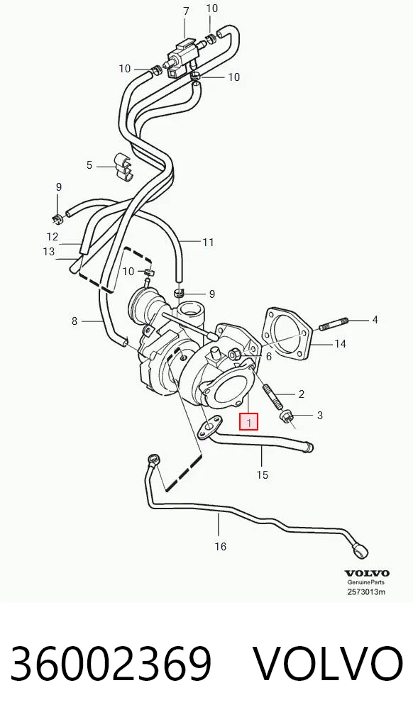 36002369 Volvo Turbo para motor