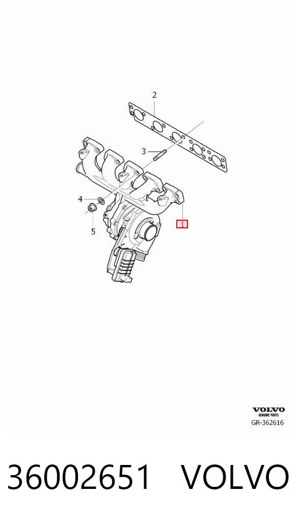 36002651 Volvo Turbo para motor