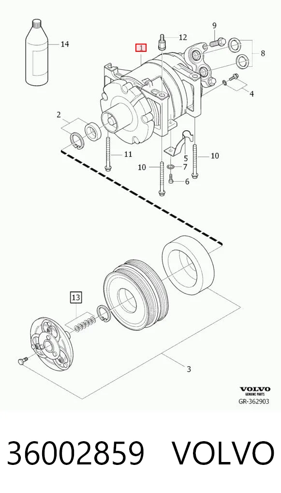 36002859 Volvo Compresor climatizador