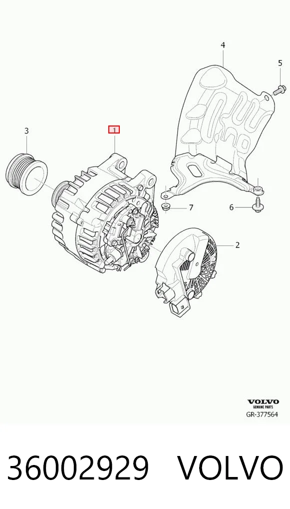 36002929 Volvo Alternador de coche