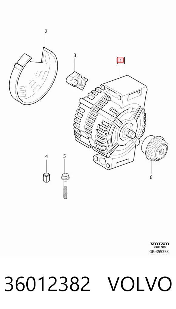 36012382 Volvo Alternador de coche