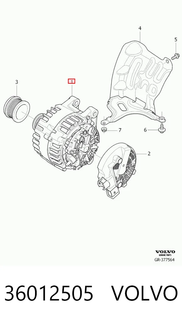36012505 Volvo Alternador de coche