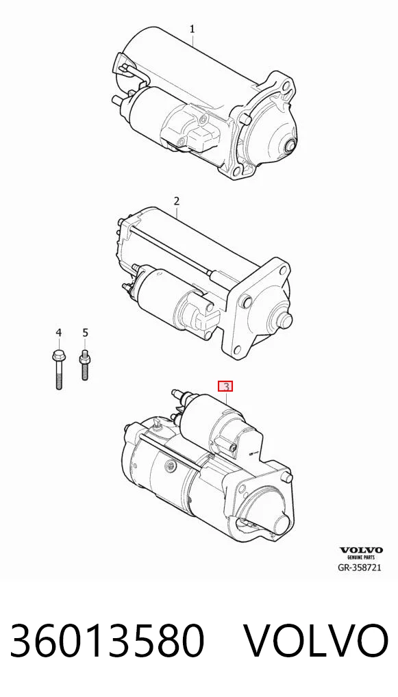 36013580 Volvo Arranque motores