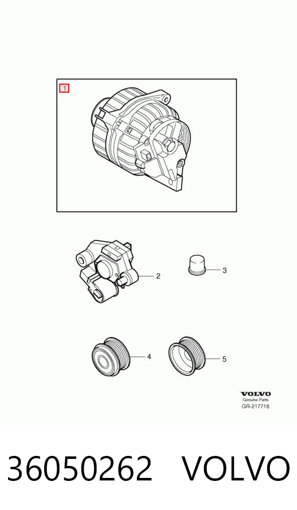 36050262 Volvo Alternador de coche