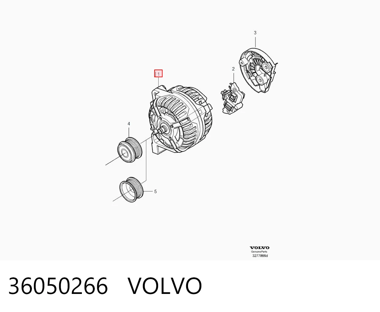 36050266 Volvo Alternador de coche