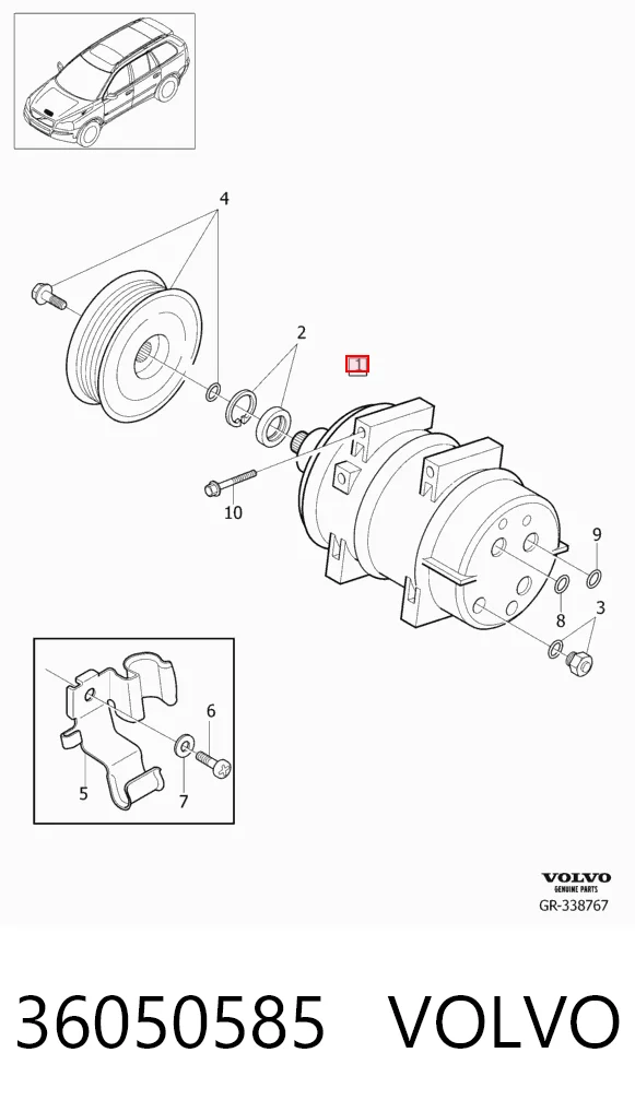 36050585 Volvo Compresor climatizador