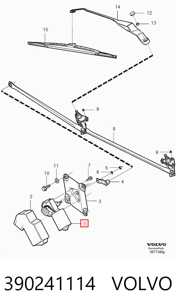 Motor del limpiaparabrisas Volvo V40 