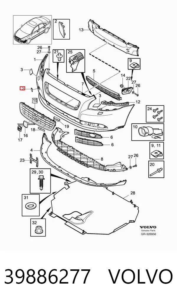 Comprar Tapa del enganche de remolcado delantera Volvo S40 II MS
