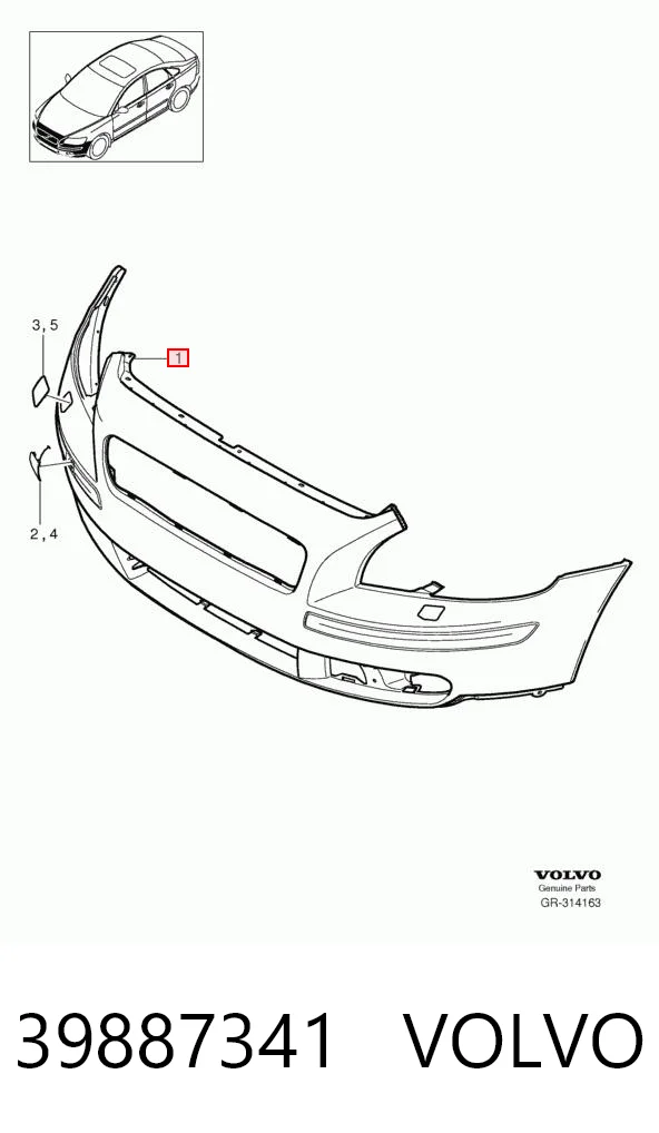 9042071 Polcar Paragolpes delantero