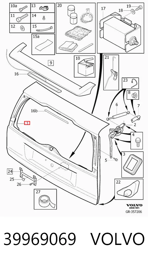 Porton trasero para Volvo XC70 CROSS COUNTRY SZ, LZ