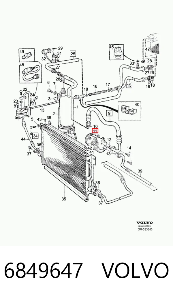 6849647 Volvo Compresor climatizador
