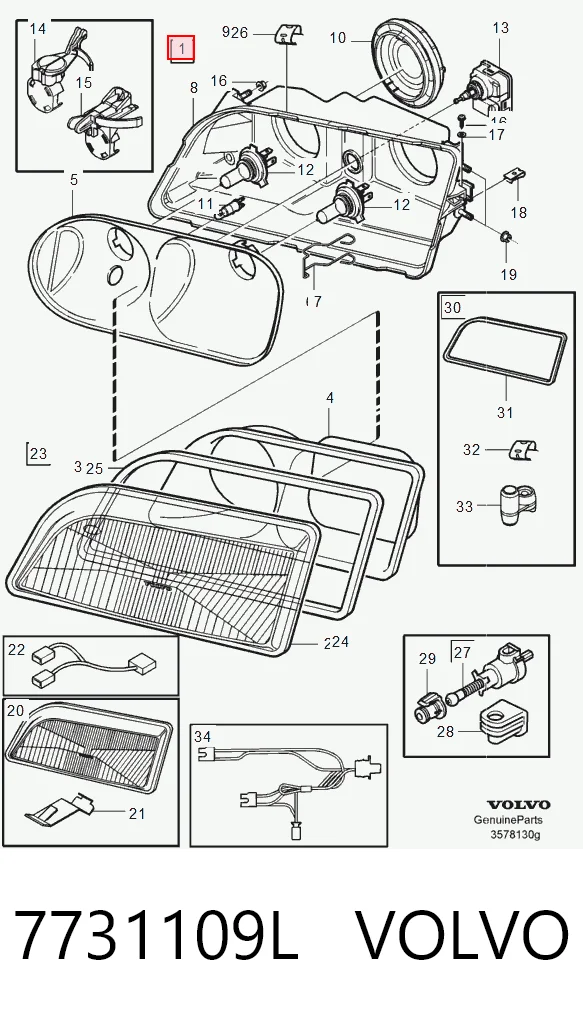 Faro Volvo V40 familiar (VW) (1995 - 2004) precio, desde 71,15 EUR