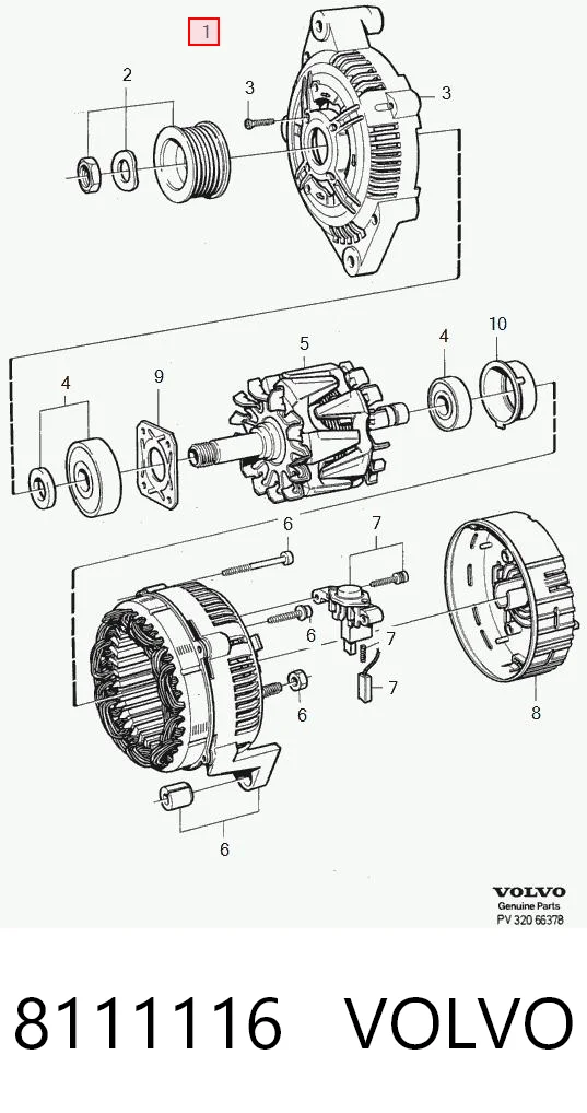 8111116 Volvo Alternador de coche