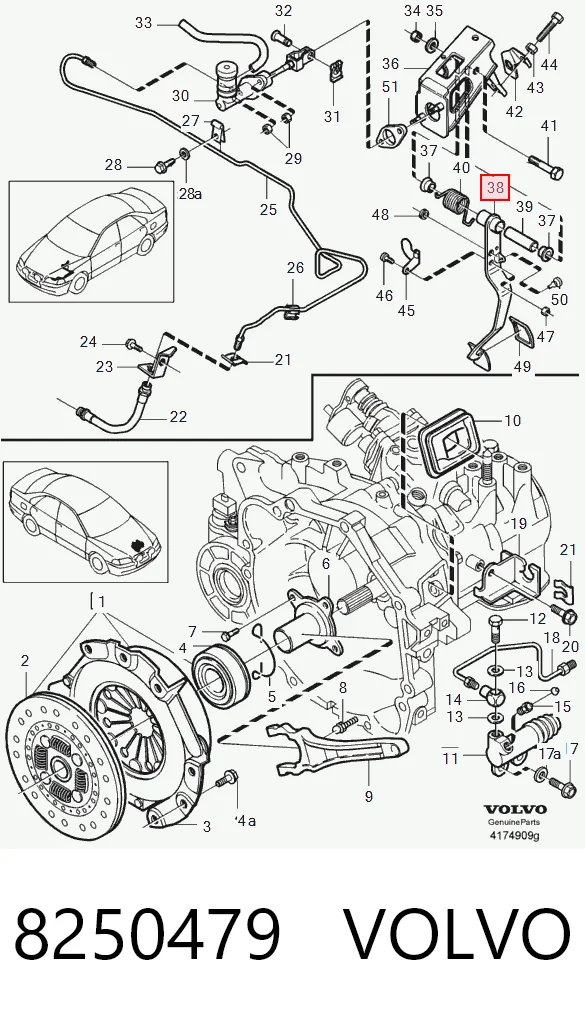Comprar Pedal de embrague Volvo V40  VW a bajo precio