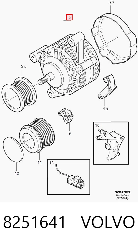 8251641 Volvo Alternador de coche