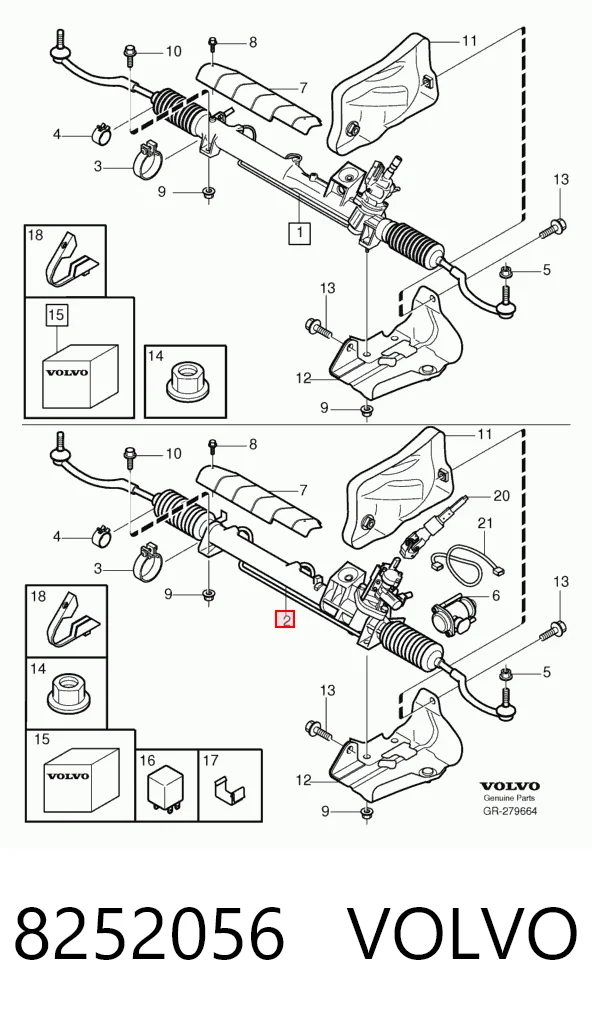 36000123 Ford Cremallera caja de direccion