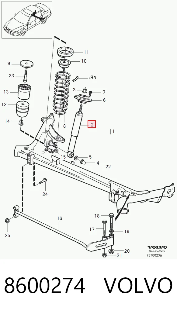 Amortiguadores traseros Volvo XC70  (SZ, LZ)