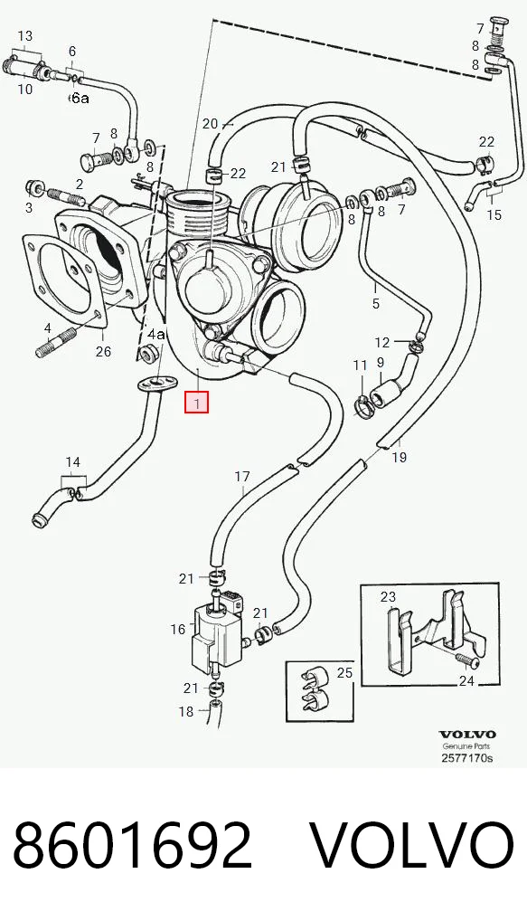 8601692 Volvo Turbo para motor