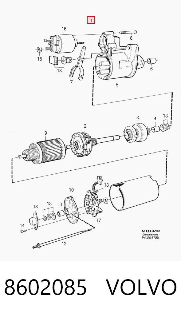 8602085 Volvo Arranque motores