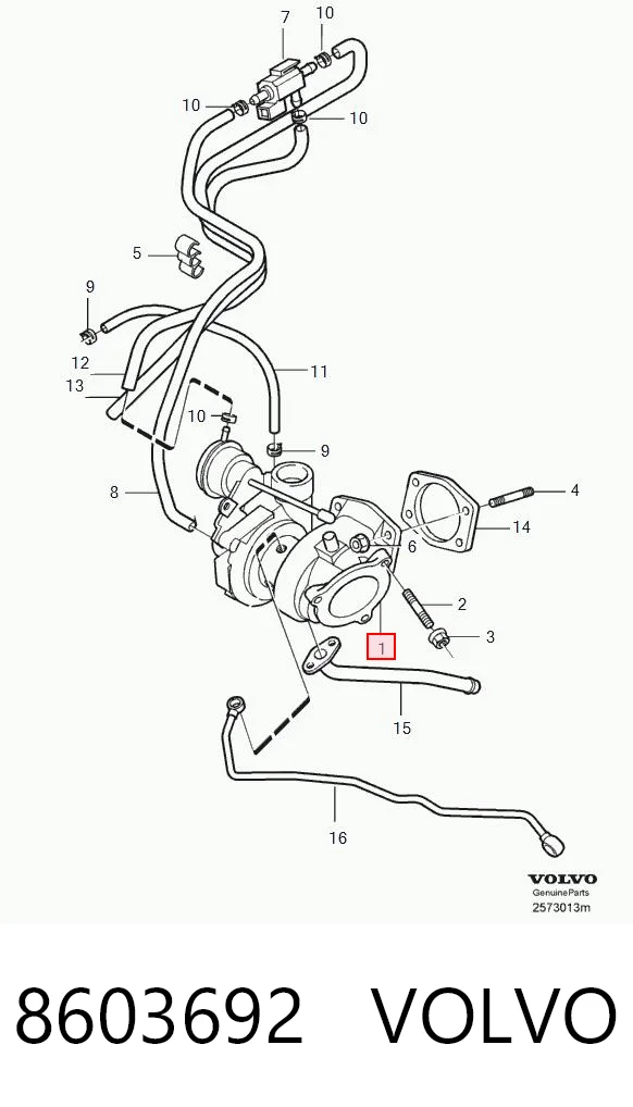 8603692 Volvo Turbo para motor