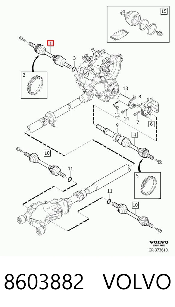 8603882 Volvo Cremallera caja de direccion