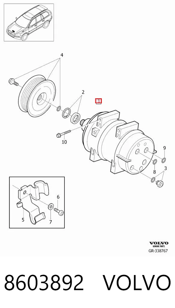 8603892 Volvo Compresor climatizador