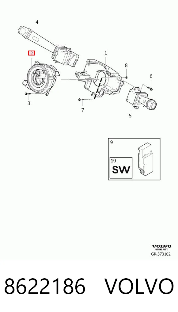 8622186 Volvo Anillo de AIRBAG 