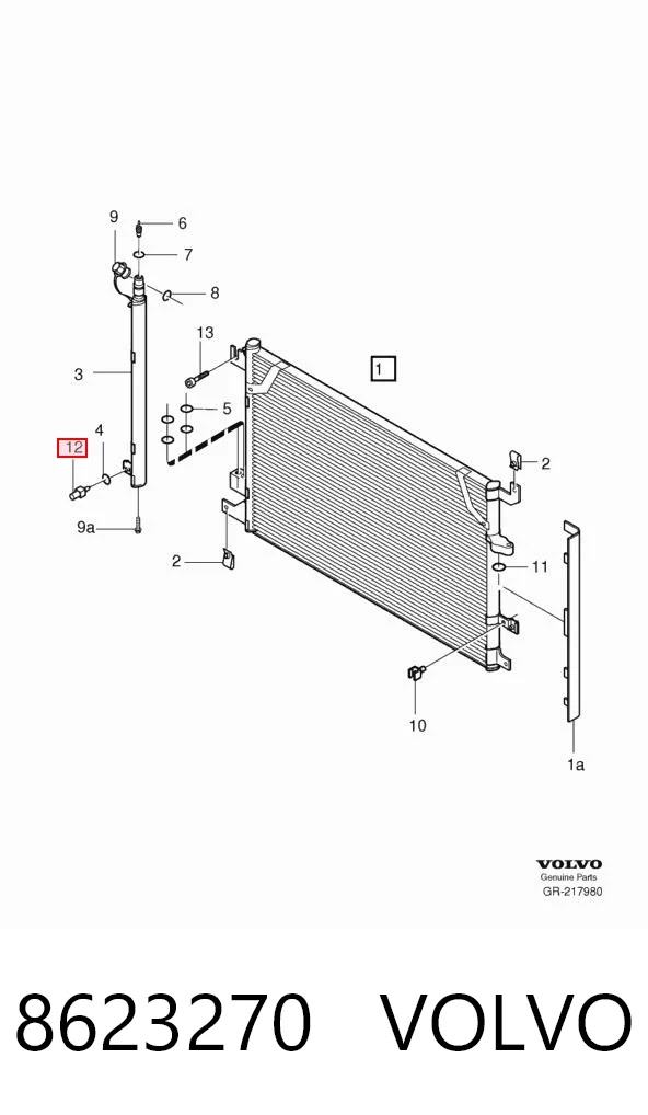 8623270 Volvo Sensor de baja presion aire acondicionado