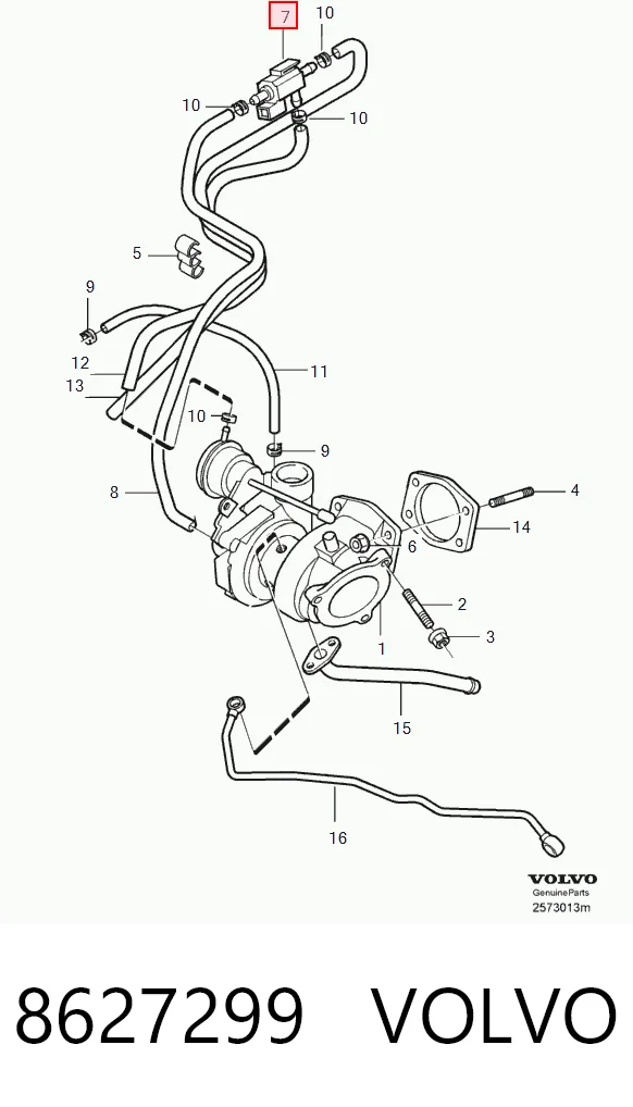 8627299 Volvo Válvula solenoide de control de presión de sobrealimentación