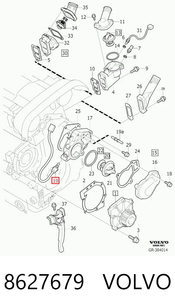 8627679 Volvo Sensor temperatura refrigerante