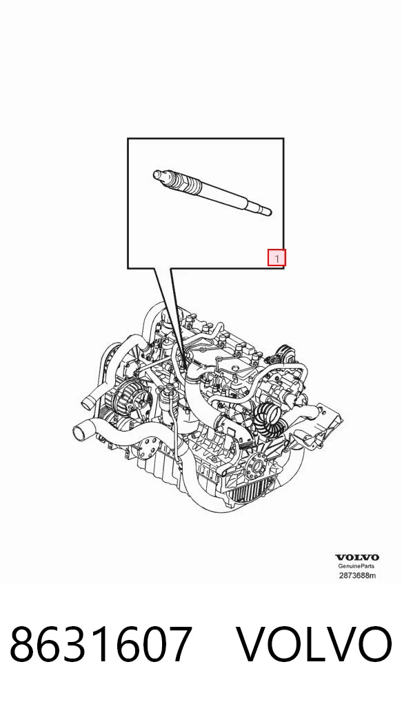 8631607 Volvo Bujías de calentamiento