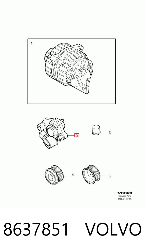 8637851 Volvo Regulador alternador