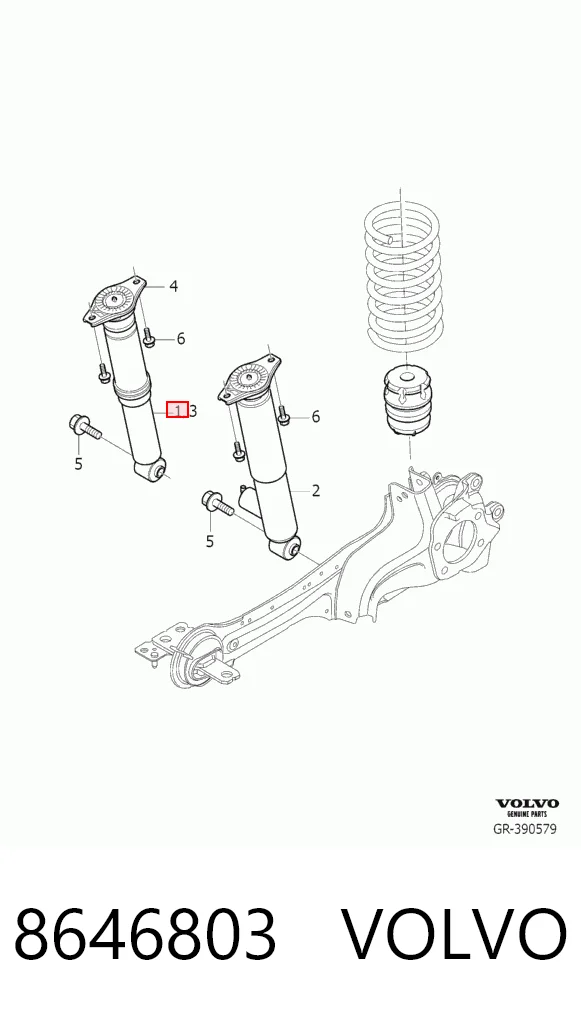 8646803 Volvo Amortiguadores posteriores